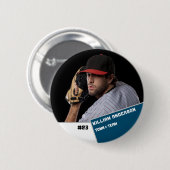 Foto-Sportschaltfläche / Button-Baseball-Player Button (Vorne & Hinten)