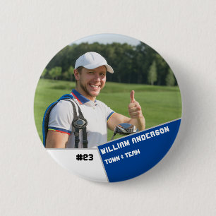 Foto-Sportschaltfläche / Button-Golfspieler Button