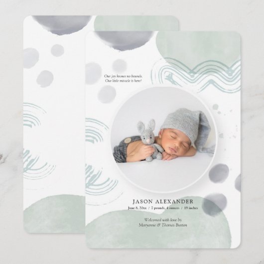 Foto Spot Geburt Ankündigung (Vorne/Hinten)