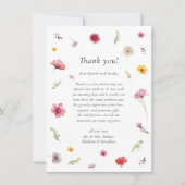 Foto Spring Wildblume Hochzeit Danke Karte (Vorderseite)