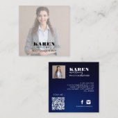 Foto Square Business Card Quadratische Visitenkarte (Vorne/Hinten)