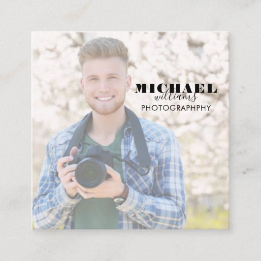 Foto Square Business Card Quadratische Visitenkarte (Vorderseite)