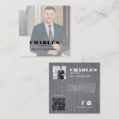 Foto Square Business Card Quadratische Visitenkarte (Vorne/Hinten)