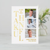 Foto "Stacks Charm Foil Abschluss" Danke, Card Folieneinladung (Stehend vorne)