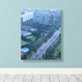 Foto städtischer Gebäude tagsüber Leinwanddruck (Insitu (Holzboden))