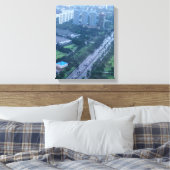 Foto städtischer Gebäude tagsüber Leinwanddruck (Insitu (Schlafzimmer))