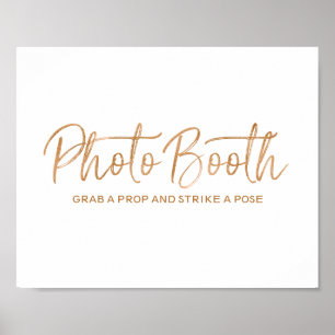 Foto Stand 8x10 Stilvolle Rose Gold Wedding Sign Poster