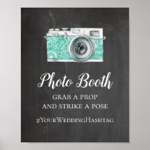 Foto Stand Chalkboard Hochzeit. Modernes Hashtag