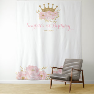 Foto-Stand der Goldkronenprinzessin Geburtstagsgra Wandteppich