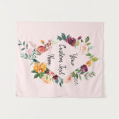 Foto-Stand der personalisierten Hochzeit im Herbst Wandteppich (Vorderseite (Horizontal))