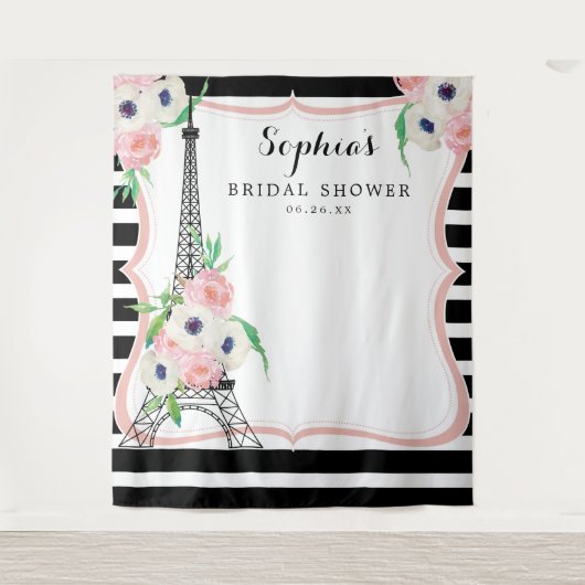 Foto-Stand des Pariser Brautparty Wandteppich (Vorderseite)