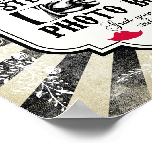 Foto-Stand direkt auf Hochzeitsposter Poster (Ecke)