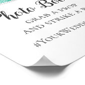 Foto Stand einfaches Hochzeitszeichen. Modernes Ha Poster (Ecke)