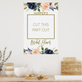 Foto-Stand für das Brautparty Floral Gold Poster (Küche)