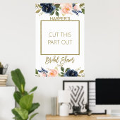 Foto-Stand für das Brautparty Floral Gold Poster (Heimbüro)