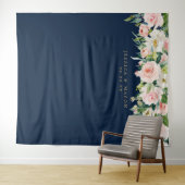 Foto-Stand für Hochzeitsszenarien mit blauem Gold Wandteppich (Beispiel (Horizontal))