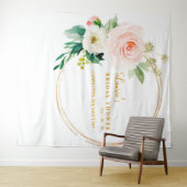 Foto-Stand für Rosa und Gold Brautparty Wandteppich (Beispiel (Horizontal))