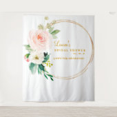 Foto-Stand für Rosa und Gold Brautparty Wandteppich (Vorderseite)