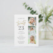 Foto Stand Graduation Party Einladung Postkarte (Stehend Vorderseite)