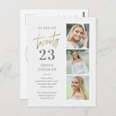 Foto Stand Graduation Party Einladung Postkarte (Vorne/Hinten)