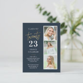 Foto Stand Graduation Party Einladung Postkarte (Stehend Vorderseite)