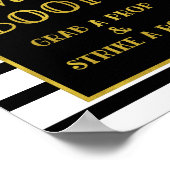 Foto Stand Hochzeitssing Gold Black Stripes Poster (Ecke)