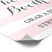 Foto Stand Hochzeitssymbol - Rosa Blume Streifen Poster (Ecke)