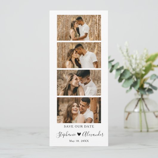 Foto-Stand-Lesezeichen Hochzeit Sichern Sie das Da Save The Date (Stehend Vorderseite)
