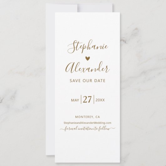 Foto-Stand-Lesezeichen-Skript Hochzeit Speichern S Save The Date (Rückseite)