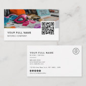 Foto-Stand QR-Code-Logo Social Media Visitenkarte (Vorne/Hinten)
