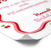 Foto Stand Retro Cherry Brautparty Tafelzeichen Poster (Ecke)