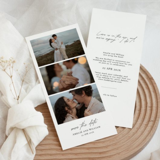 Foto Stand Save the Date, Einladung Foto Strip