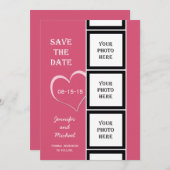 Foto-Stand Save the Date Einladungskarte (Vorne/Hinten)