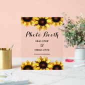 Foto-Stand Sonnenblume Hochzeitsschild Acrylschild (Hochzeit)