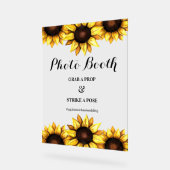Foto-Stand Sonnenblume Hochzeitsschild Acrylschild (Winkel)