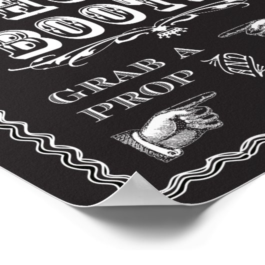 Foto-Stand Stricken Pose-Zeichen Poster (Ecke)