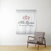 Foto-Stand von Red and White Quinceanera Wandteppich (Beispiel)