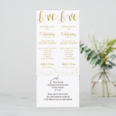 Foto-Standkarten | Liebe Script - Gold & Beige (Stehend Vorderseite)