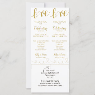 Foto-Standkarten Liebe Script - Gold & Beige