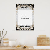 Foto-Standrahmen für Schwarz und Gold-Brautparty Poster (Küche)