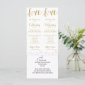 Foto-Standrahmen-Karten | Liebe Script - Pink & Go (Stehend Vorderseite)