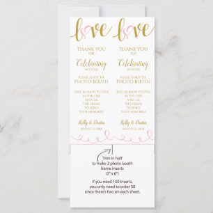 Foto-Standrahmen-Karten Liebe Script - Pink & Go