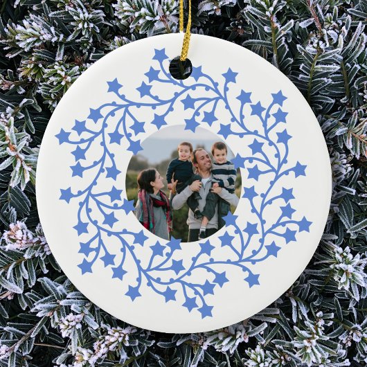 Foto Star Wreath Skandinavien Keramik Ornament