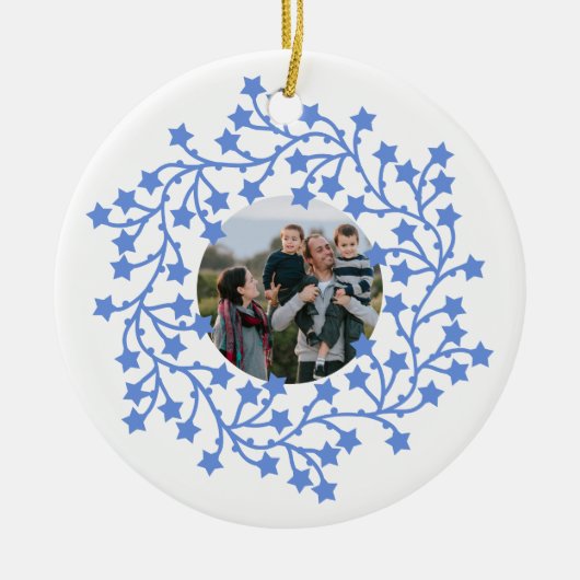 Foto Star Wreath Skandinavien Keramik Ornament (Vorne)