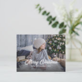 Foto Starry Merry Christmas Feiertagspostkarte (Stehend Vorderseite)