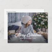 Foto Starry Merry Christmas Feiertagspostkarte (Vorne/Hinten)