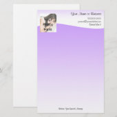 Foto-Stationery, Lila Wave Briefpapier (Vorne/Hinten)