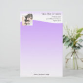 Foto-Stationery, Lila Wave Briefpapier (Stehend Vorderseite)