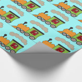 Foto Steam Train Choo Choo Wrapper Paper Geschenkpapier (Ecke)