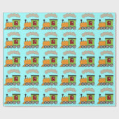 Foto Steam Train Choo Choo Wrapper Paper Geschenkpapier (Flach)